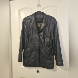 Gabriel Collection Women's Soft Black Leather Jacket Like New Classy Style SZ L